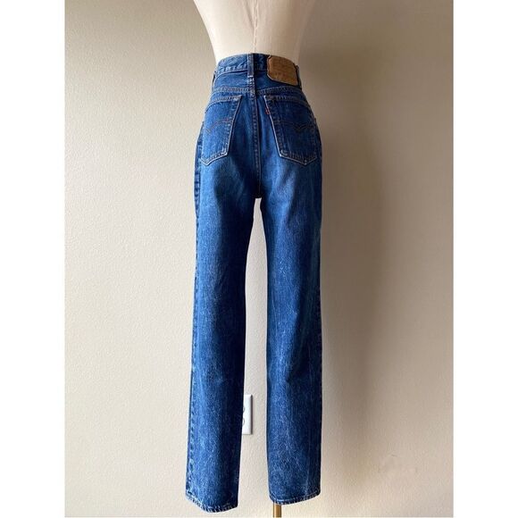 Levi's 70s vtg 17501 501 stone wash high waisted button fly tapered leg jeans - Picture 5 of 9